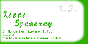 kitti szemerey business card